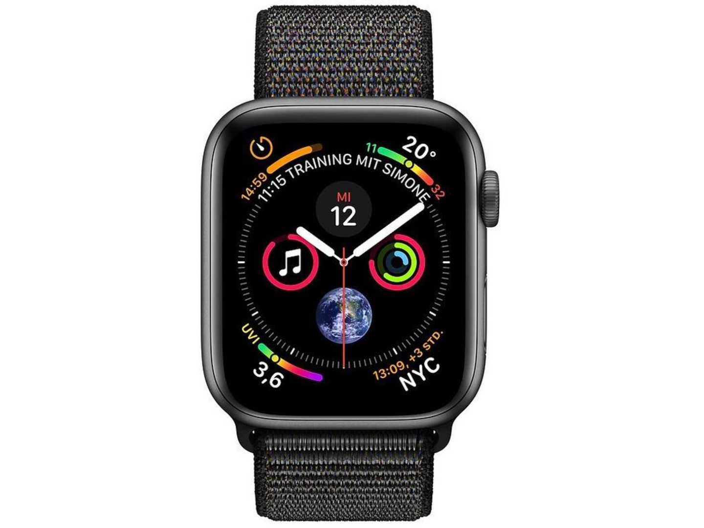 APPLE Watch Series 4 GPS, 40mm Space Grey Aluminium Case - e-tec