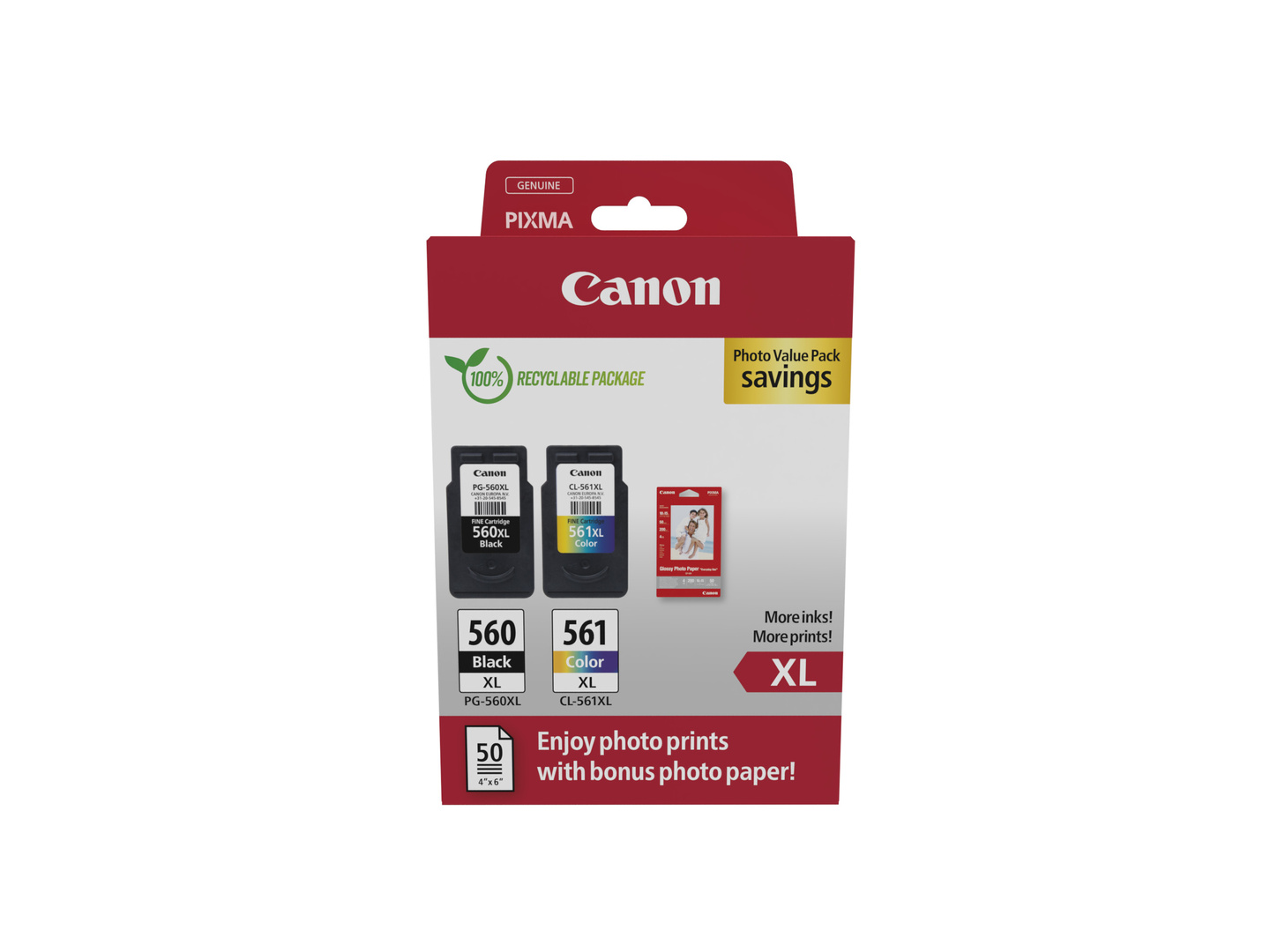 Produktbild von WISETA PG-560XL CL-561XL Ultipack Druckerpatronen Für Canon 560 561 XL
