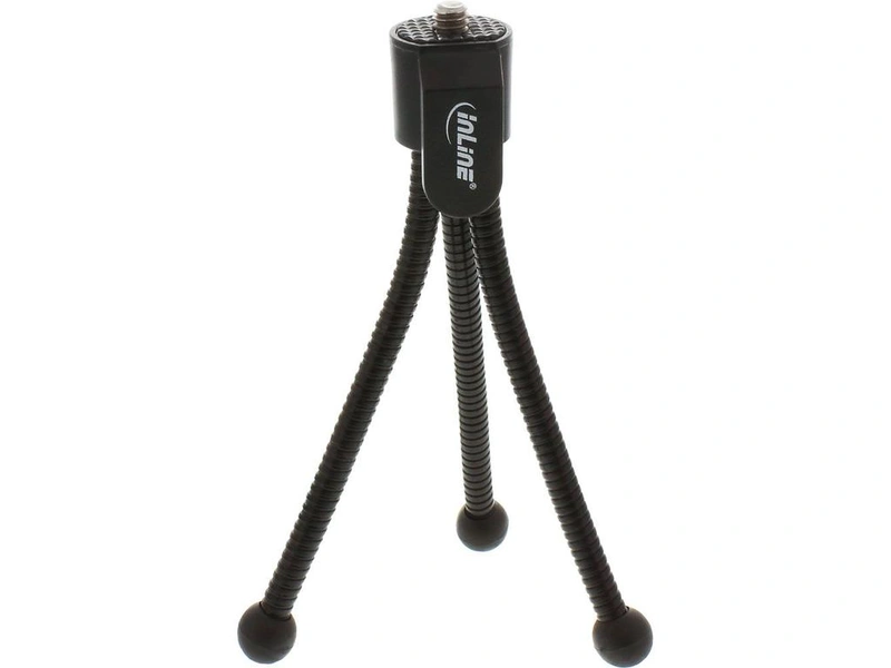 INLINE Mini-Stativ für Digitalkameras, 12,5cm Höhe, schwarz
