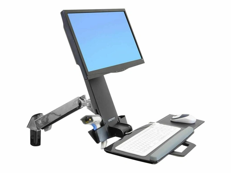 ERGOTRON StyleView Sit-Stand Combo Arm mit Ablageflaeche