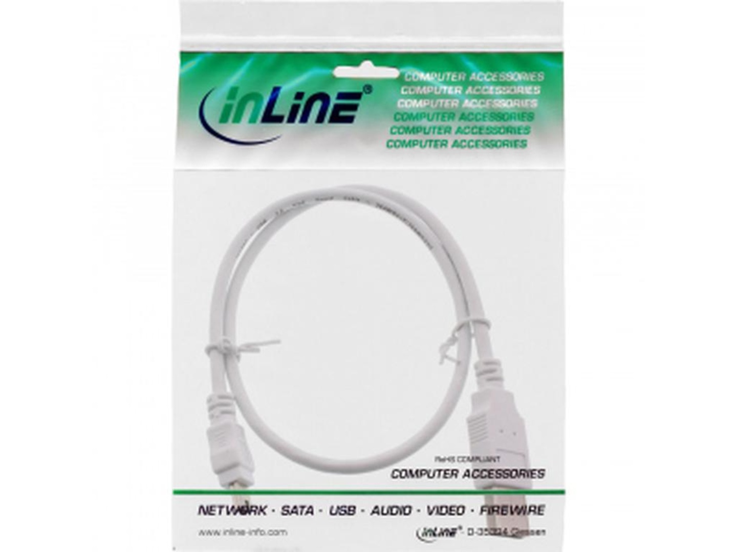 InLine Micro-USB 2.0 Kabel – 1 Meter, Schwarz, USB-A Auf Micro-B, Vergoldete Kontakte