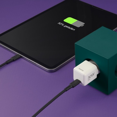 Hama 30W GaN USB-C Schnellladegerät – Mit Power Delivery & Quick Charge 3.0, Für Handy, Tablet, Laptop