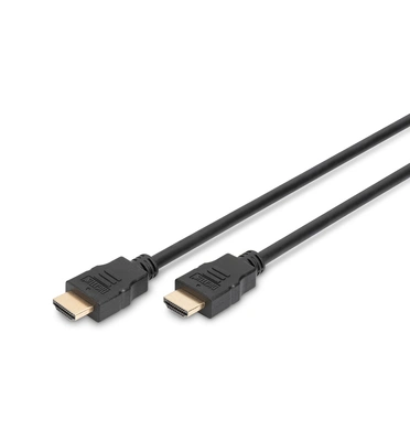 DIGITUS HDMI-Kabel High Speed 5m – 4K/60Hz, Mit Ethernet, Vergoldete Kontakte, Schwarz