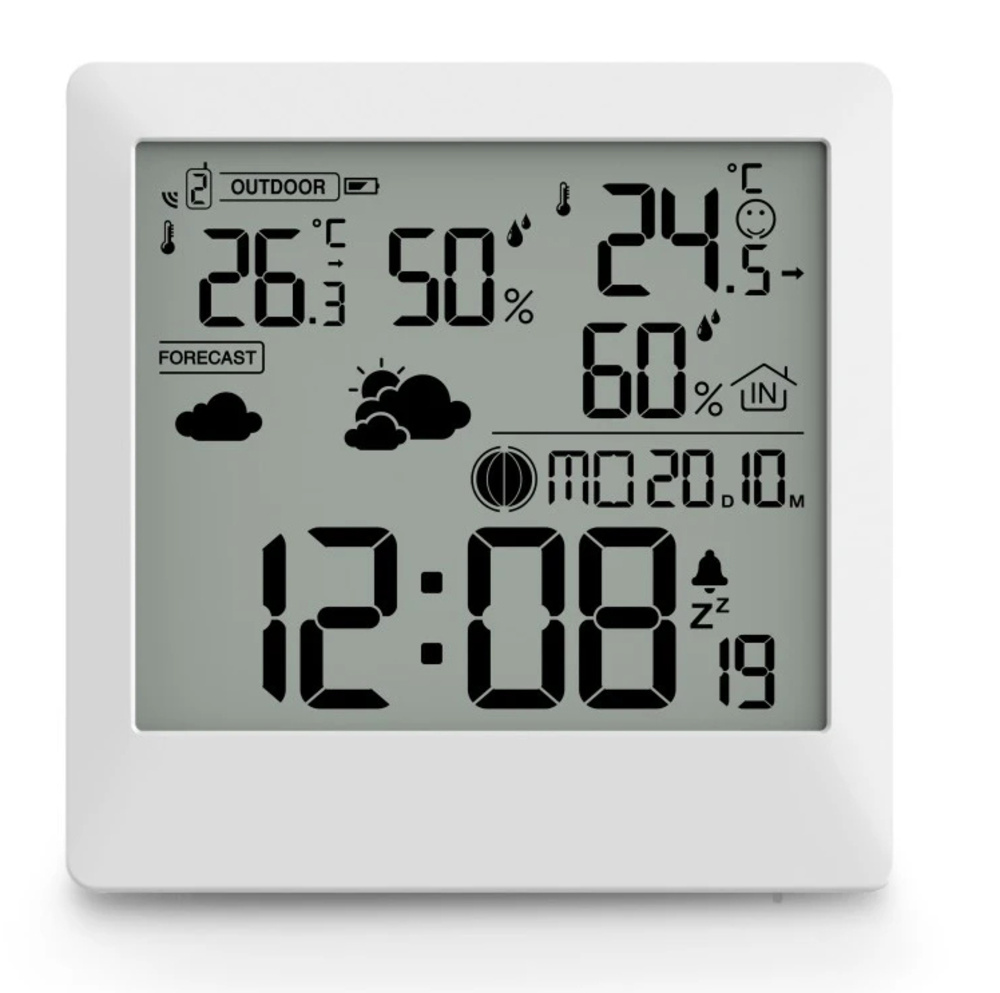 HAMA Wetterstation 'Palawan', mit Außensensor, Funk, Wecker, e