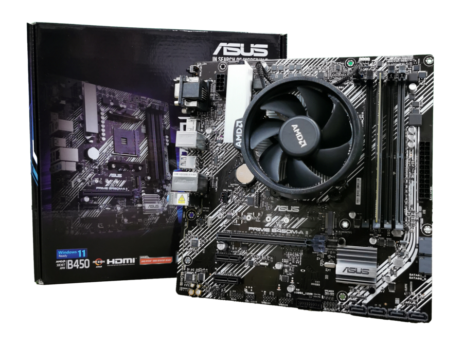 AMD RYZEN5 3400G CPU ASUS RPRIME B450M-A ASUS Prime B450M-A mATX