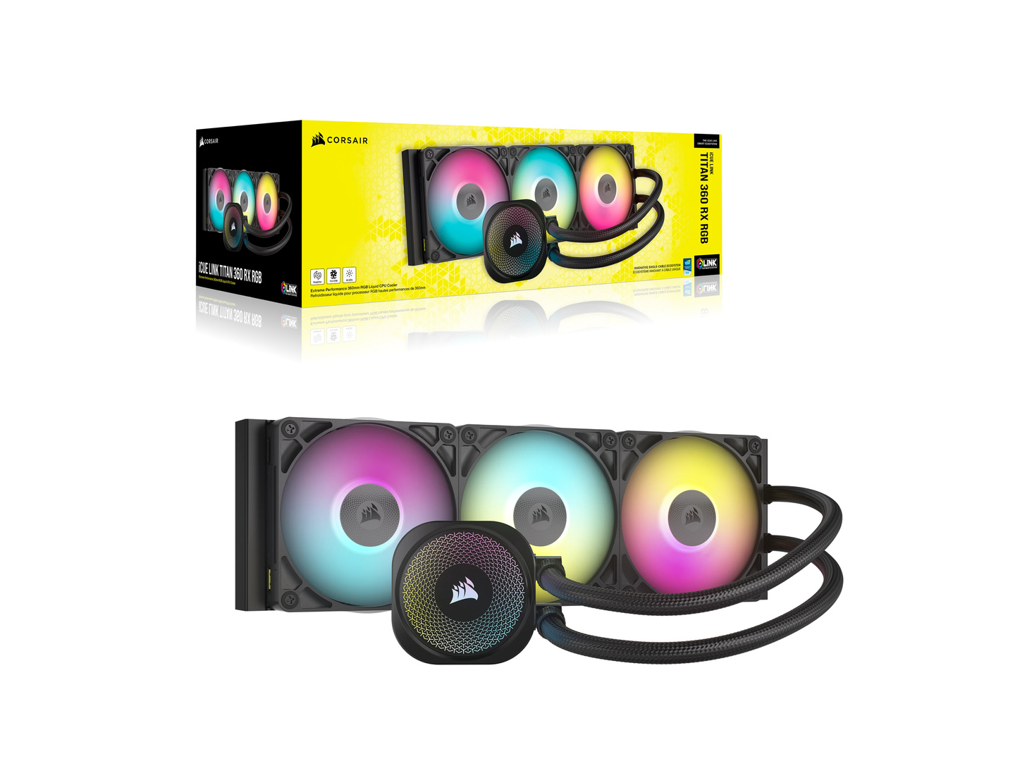 CORSAIR iCUE LINK Titan 360 RX RGB, schwarz - e-tec: Österreichs