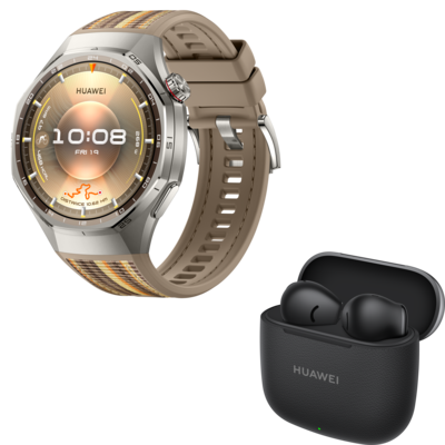 HUAWEI Watch GT6 Pro, Brown Woven + Huawei Buds SE3 - e-tec