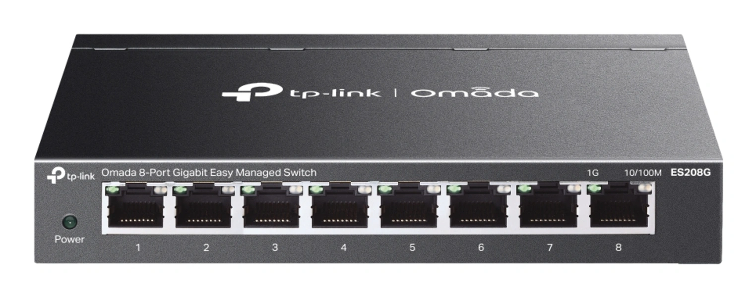 TP-LINK Omada ES200 Desktop Gigabit Managed Switch, 8x RJ-45